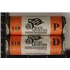 Image 1 : 2-SOLID DATE $10 ROLLS OF 2004-P &D TEXAS QUARTERS