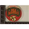 Image 1 : $5 GOLD DIGGERS CASINO CHIP CRIPPLE CREEK COLORADO