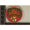 Image 2 : $5 GOLD DIGGERS CASINO CHIP CRIPPLE CREEK COLORADO