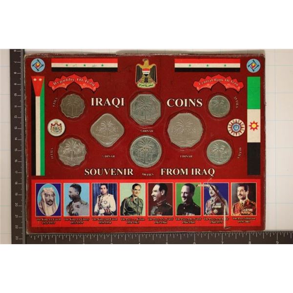 SOUVENIR COINS FROM IRAQ SET WITH  8 COINS SHOWING