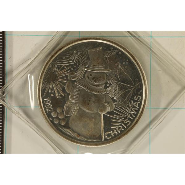 1 TROY OZ .999 FINE SILVER PF ROUND ON 1992