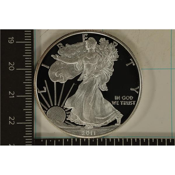 2011-W PF AMERICAN SILVER EAGLE IN HARD PLASTIC