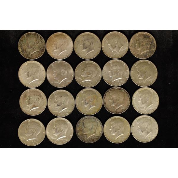 20-1968-D 40% SILVER JOHN F. KENNEDY HALVES
