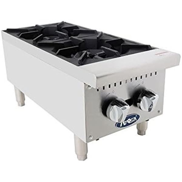 ATOSA HD 12" 2 BURNER HOT PLATE W/ 64000 BTU