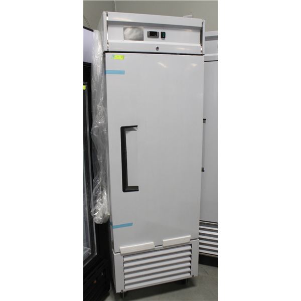 NEW S/S SINGLE DOOR REACH-IN COOLER ON CASTERS