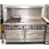 Image 1 : GARLAND US RANGE 5' DOUBLE OVEN W/ 4 OPEN BURNERS