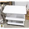 Image 1 : SMALL 3 TIER ROLLING SERVICE CART STAINLESS
