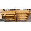 Image 1 : TWO WOOD SHELVING STANDS