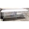 Image 1 : NEW 30" X 96" X 34" STAINLESS STEEL WORKTABLE W/