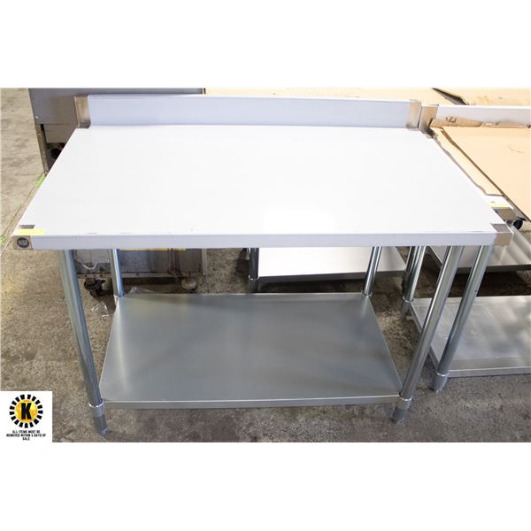 NEW 30" X 48" X 34" STAINLESS STEEL WORKTABLE W/
