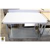 Image 1 : NEW 30" X 48" X 34" STAINLESS STEEL WORKTABLE W/