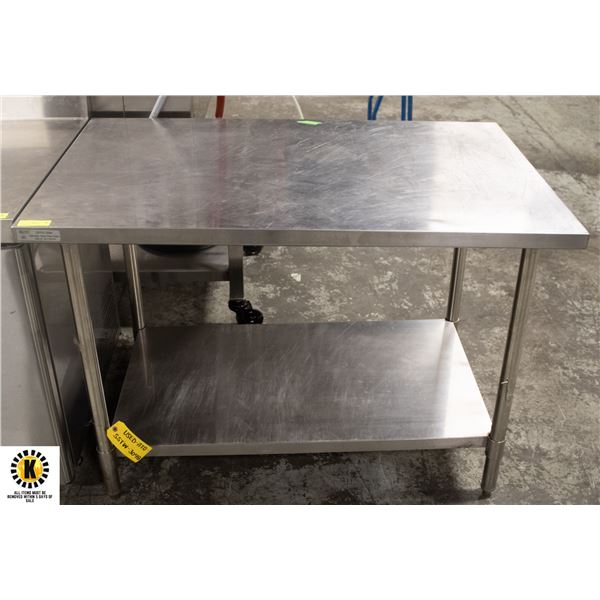48" S/S WORK TABLE W/ UNDERSHELF