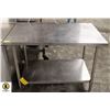 Image 1 : 48" S/S WORK TABLE W/ UNDERSHELF