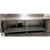 Image 1 : 96" S/S WORK TABLE W/ 4.5" BACK SPLASH & UNDER