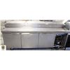 Image 2 : STAINLESS STEEL 92" PIZZA PREP TABLE