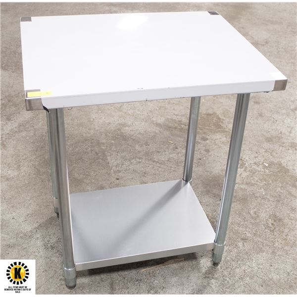 NEW 24" X 30" X 34" STAINLESS STEEL WORKTABLE W/