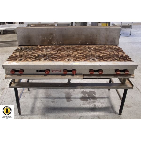 VULCAN 10 BURNER PROPANE POT STOVE W/ EQUIPMENT