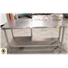Image 1 : S/S WORK TABLE W/ BACK SPLASH