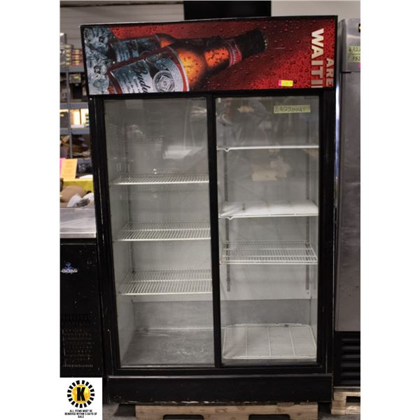 COLDSTREAM SLIDING GLASS DOOR REACH IN COOLER