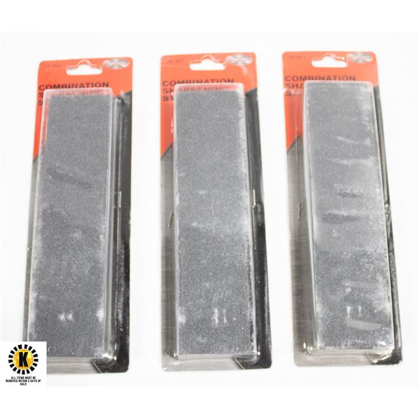 3 NEW WINCO FINE / MEDIUM SHARPENING STONES
