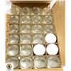 Image 1 : BOX OF 24 SMALL GLASS CONTAINERS