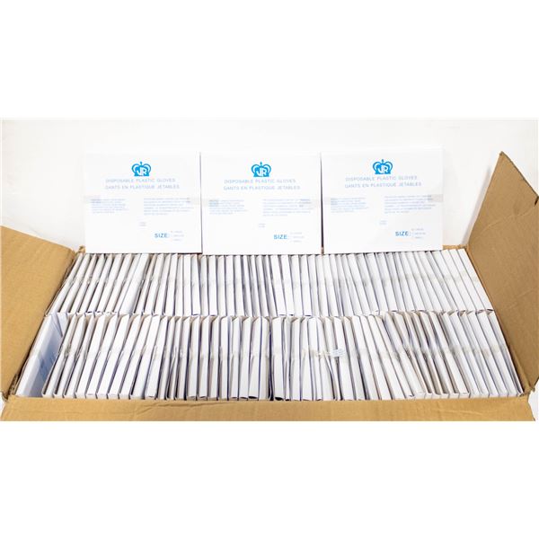 NEW BOX OF JOHNSON ROSE DISPOSIBLE PLASTIC GLOVES
