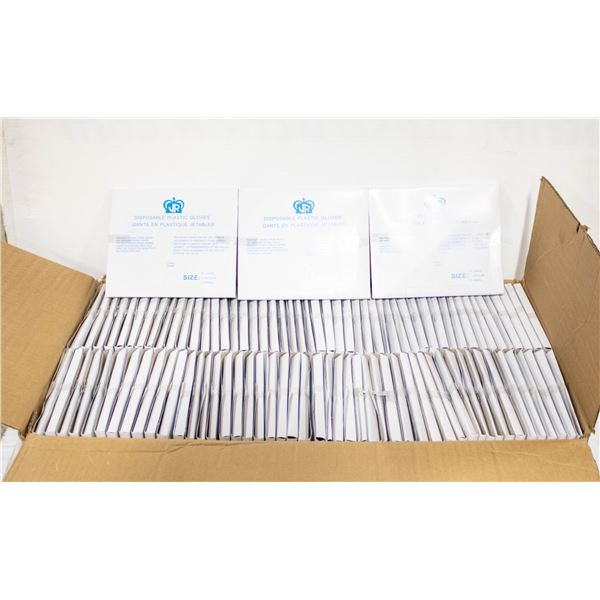 NEW BOX OF JOHNSON ROSE DISPOSIBLE PLASTIC GLOVES