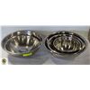 Image 1 : 7 ASSORTED STAINLESS MIXING BOWLS