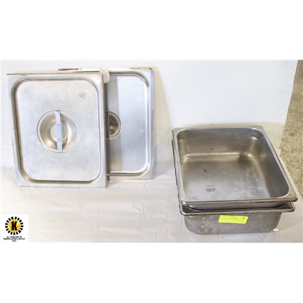 2 FULL SIZE DEEP STEAM PANS