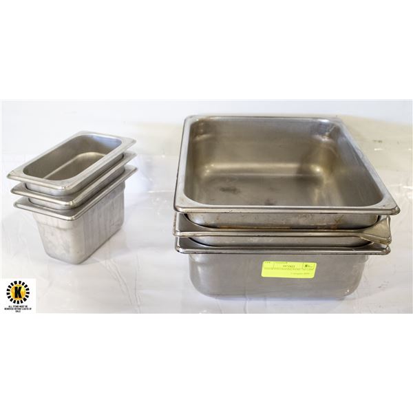 ASSORTED CHAFING PANS - NO LIDS