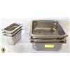 Image 1 : ASSORTED CHAFING PANS - NO LIDS