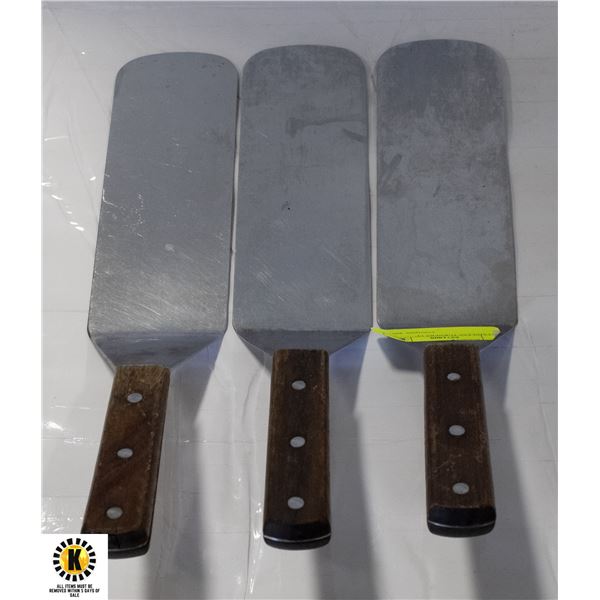 3  STAINLESS TURNERS 14"