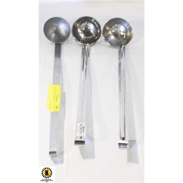 THREE  2 OZ LADLES