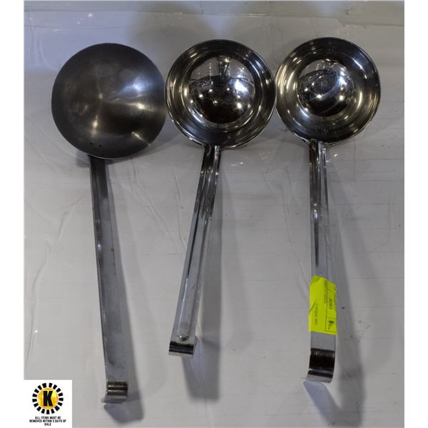 THREE  12" LADLES