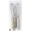 Image 1 : 3 ASSORTED STEEL WHISKS