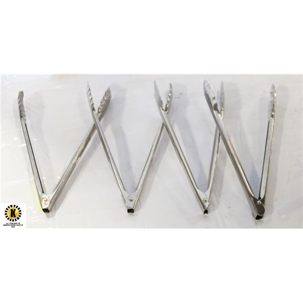 FOUR  12" TONGS