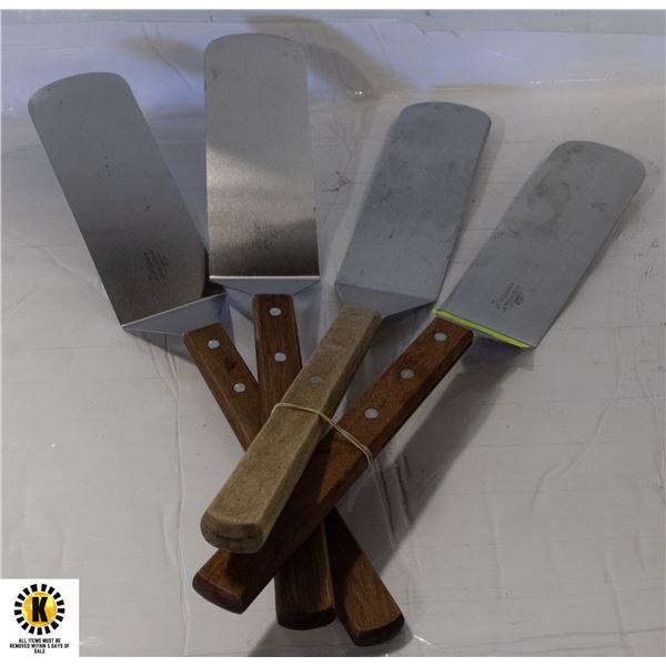 4 STAINLESS TURNERS 20"