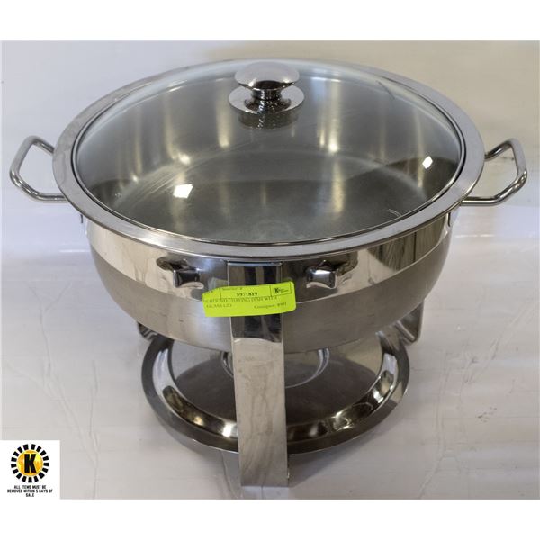 1 ROUND CHAFING DISH WITH GLASS LID