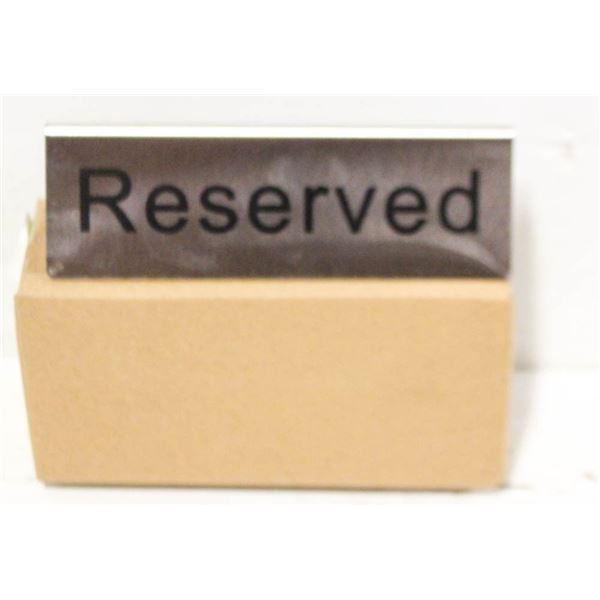 LOT OF 12 NEW OMCAN STAINLESS STEEL RESERVED TABLE