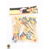 Image 1 : BAG OF 100 4-1/2" X 11.4CM BAMBOO BALL PICKS