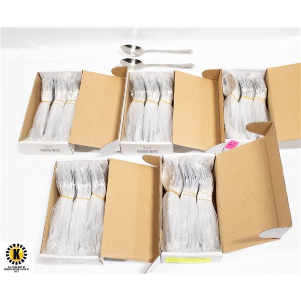 5 NEW BOXES OF BELMURE TEASPOONS