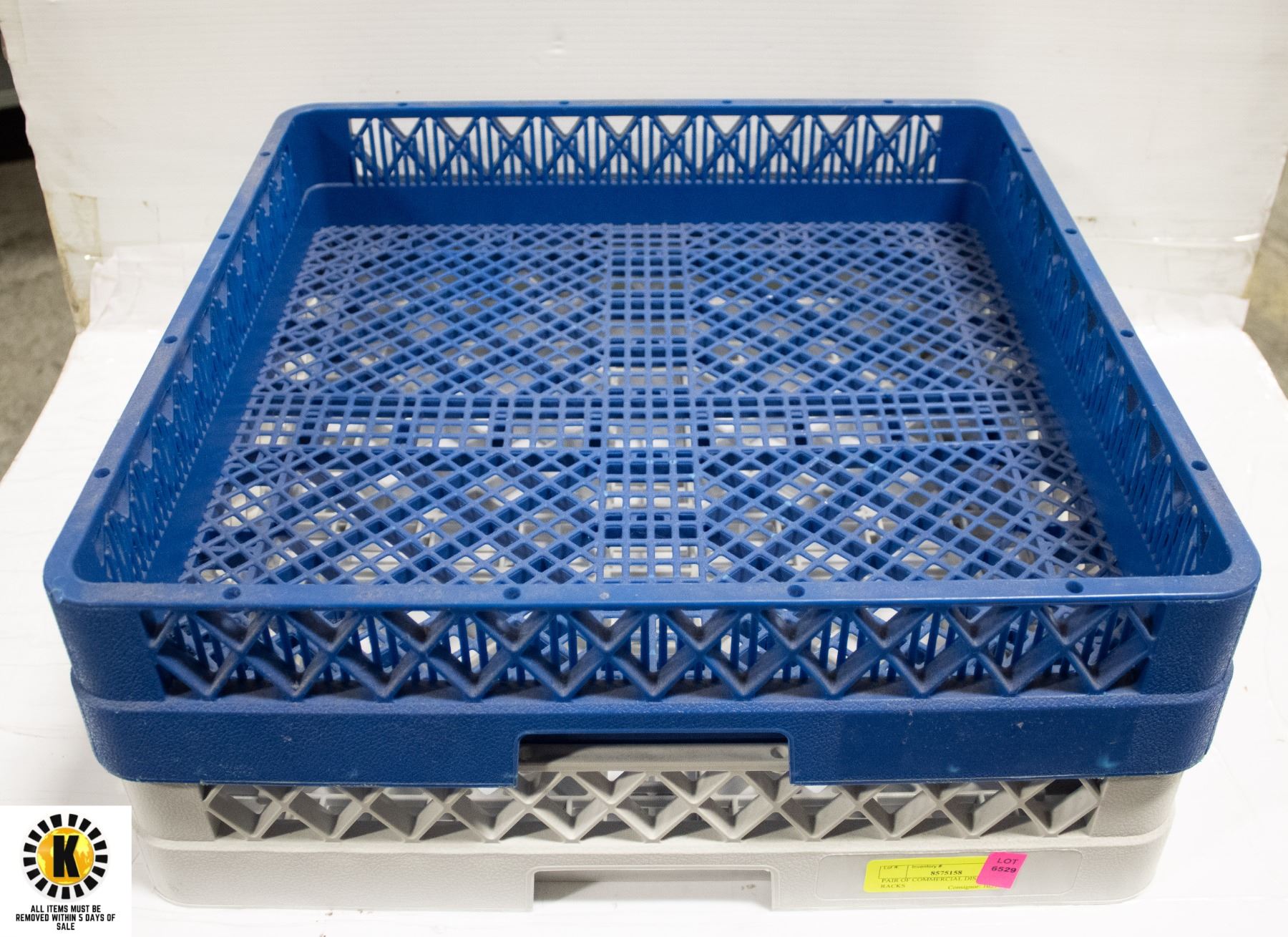 PAIR OF COMMERCIAL DISHWASHER RACKS