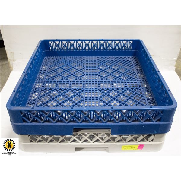 PAIR OF COMMERCIAL DISHWASHER RACKS