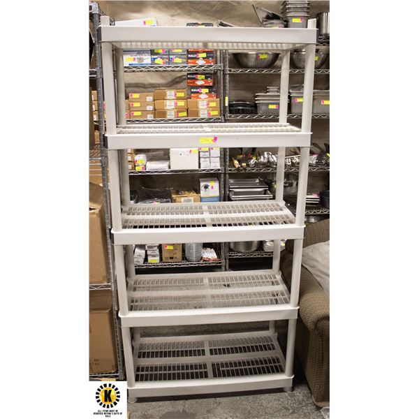 5 TIER KETER PLASTIC STORAGE RACKING