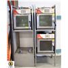 Image 1 : LOT OF 3 COMBI OVENS WITH EQUIPMENT STANDS