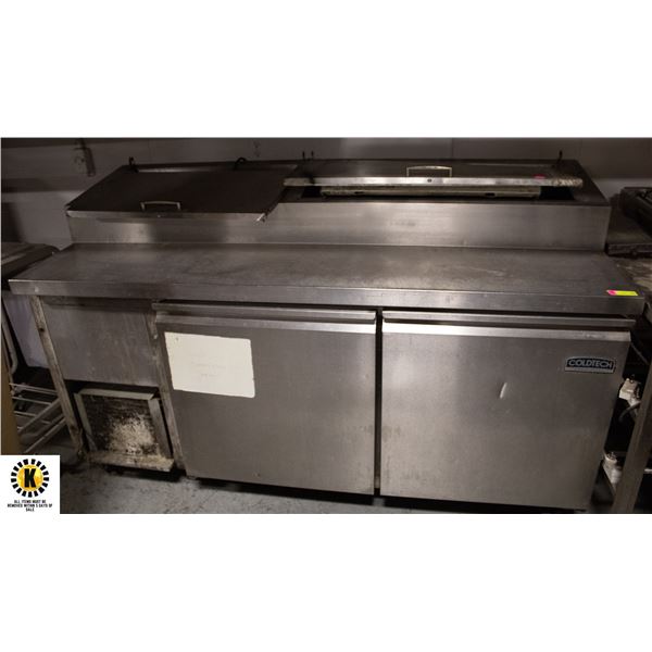 COLDTECH 70" STAINLESS STEEL 2-DOOR PIZZA PREP