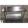 Image 1 : 48" STAINLESS STEEL WORK TABLE W/ UNDER SHELF