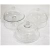 Image 1 : BOX OF ASSORTED CAKE STANDS AND GLASS COVERS
