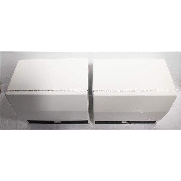 2 METAL FROST PAPER TOWEL DISPENSERS