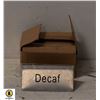 Image 1 : LOT OF 12 NEW OMCAN 3" STAINLESS STEEL DECAF SIGNS